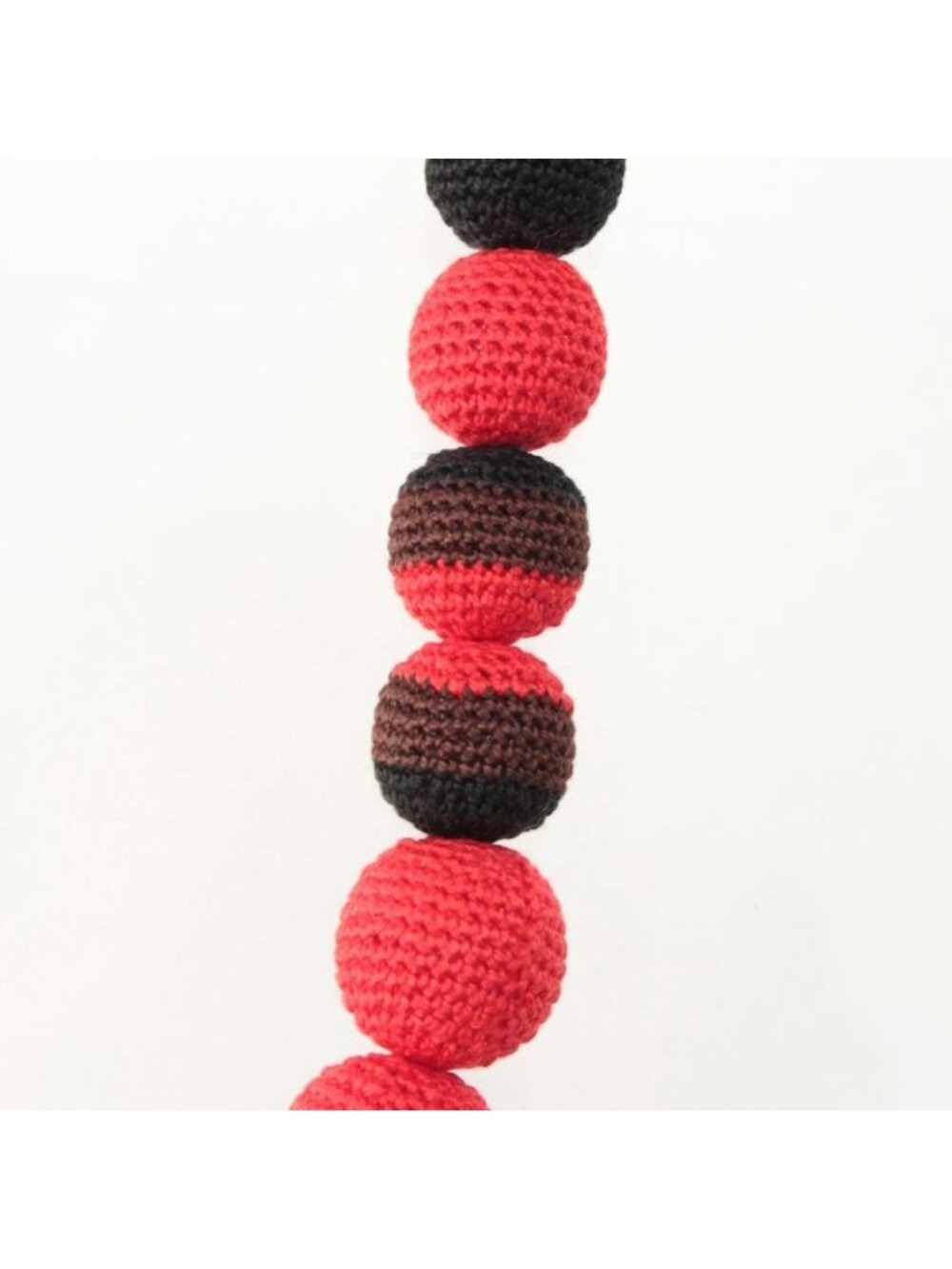 Prada Archive Knitted Crochet Necklace Black Red - Picture 7 of 10